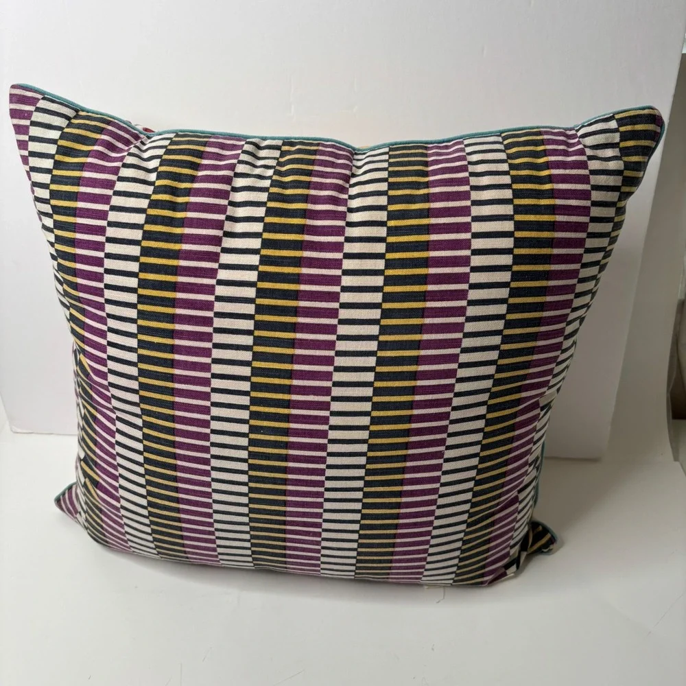 SUNO for Anthropologie Decorative Throw Pillow Mixed Print Floral‎ Boho 18x16.5